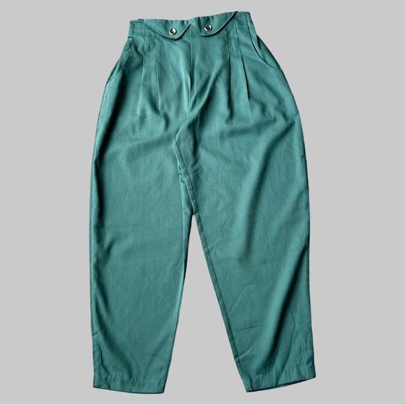 Pants - Vintage Handmade High Waist Pleated Western Style Trouser Pants